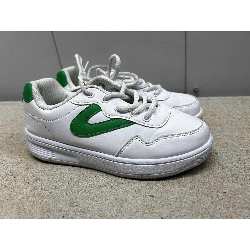 Girls Tretorn Sneakers White & Green Girls 3 Women’s 5
